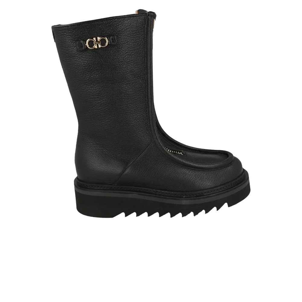 Botinki-Ferragamo-Wmns-Eurialo-F-Leather-Boot-Black