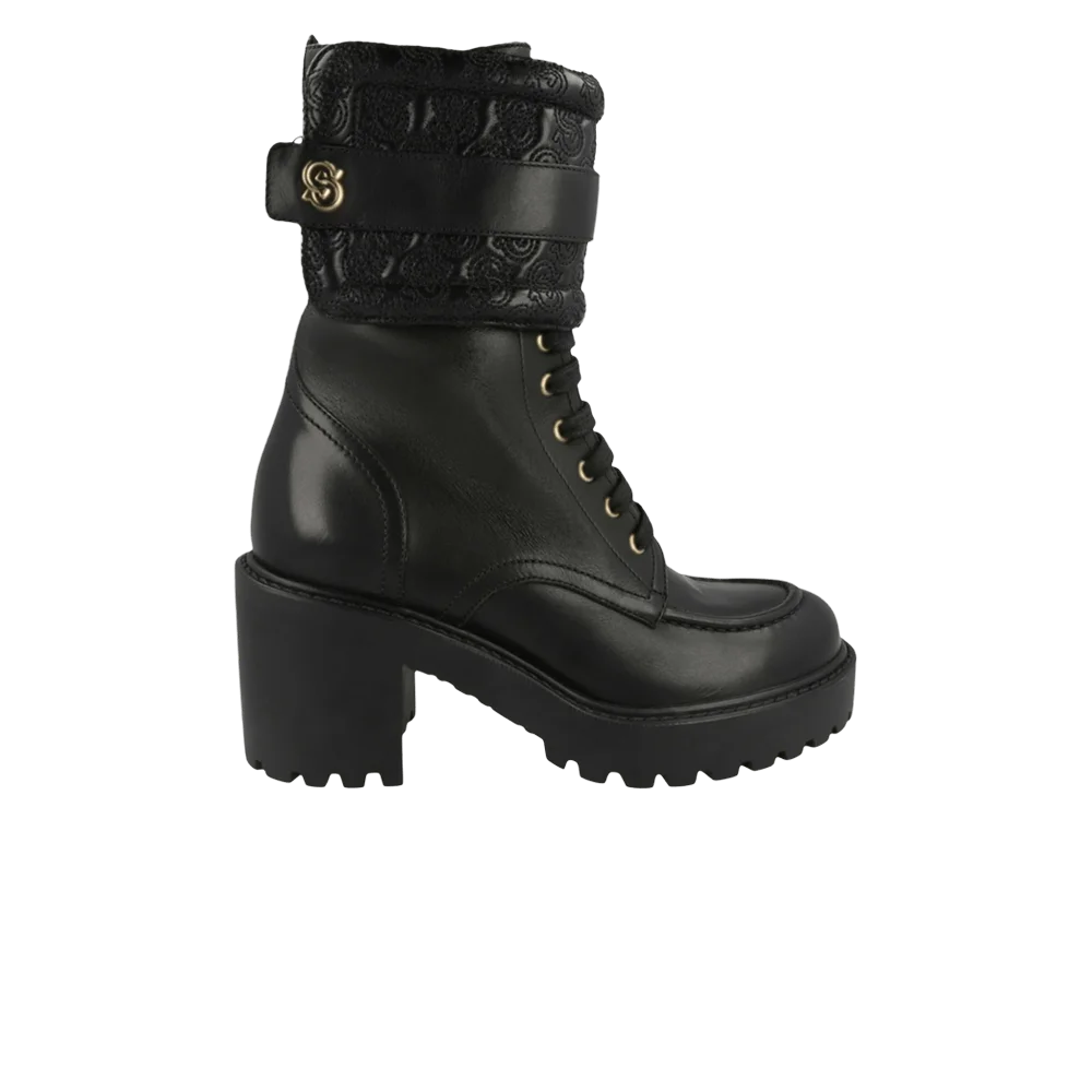 Botinki-Ferragamo-Wmns-Shiraz-Leather-Combat-Boot-Black