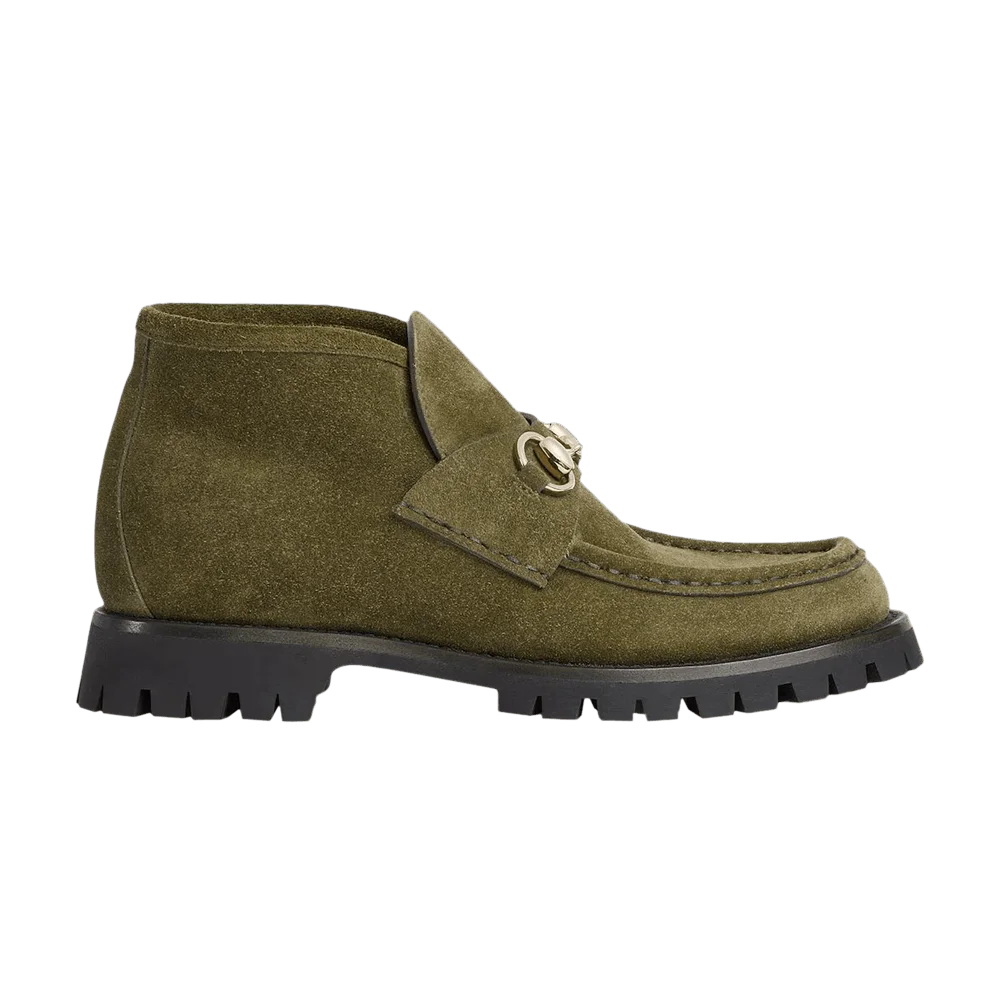 Botinki-Gucci-Wmns-Horsebit-Ankle-Boot-Dark-Green