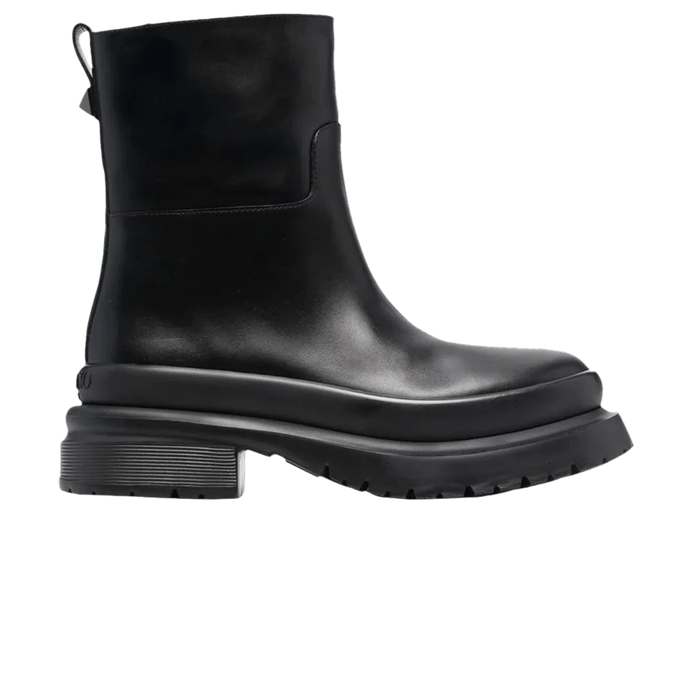 Botinki-Valentino-Roman-Stud-Ankle-Boot-Black