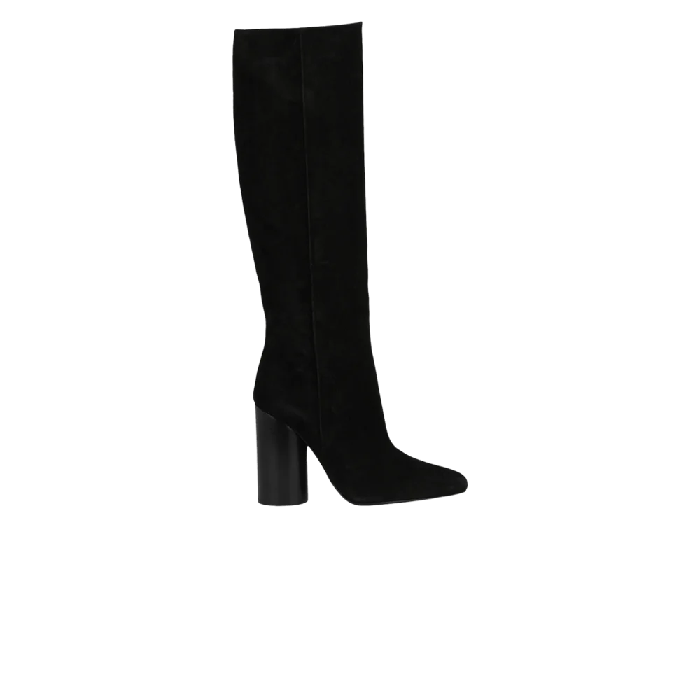 Botinki-Wmns-Ferragamo-Pampero-Suede-Knee-High-Boot-Black