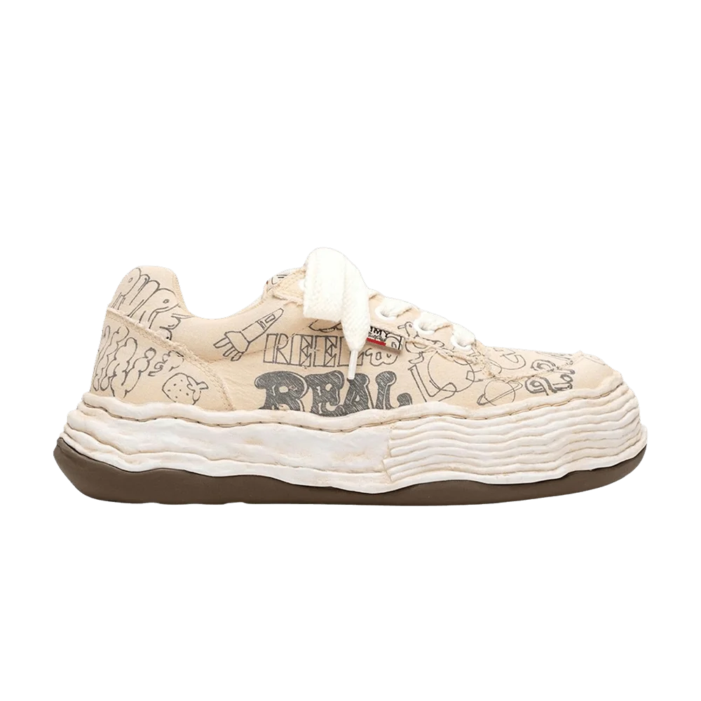 Kedy-Maison-Mihara-Yasuhiro-Oliver-OG-Sole-Graffiti-Printed-Canvas-Low-White