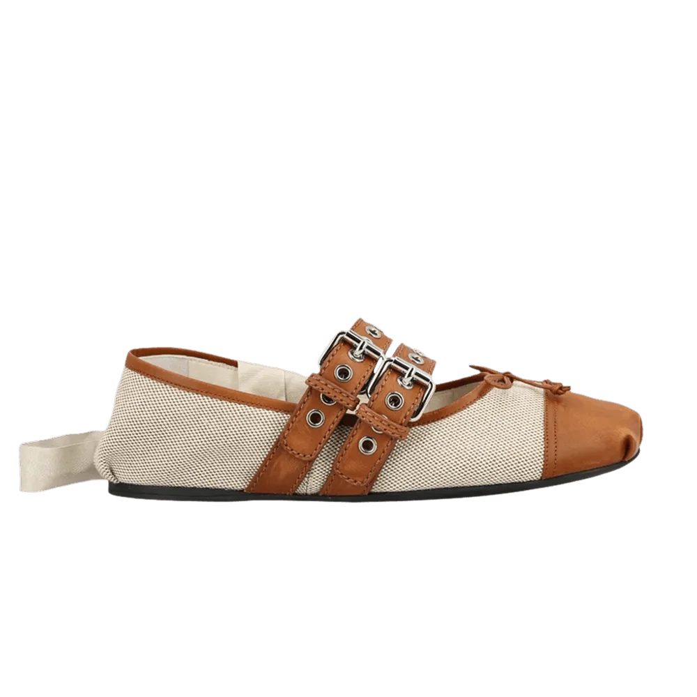 Kedy-Miu-Miu-Wmns-Canvas-Ballerinas-Beige-Tobacco