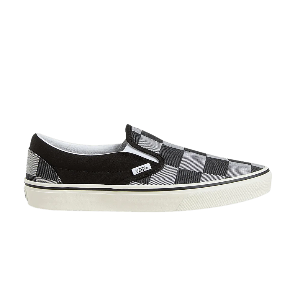 Kedy-Vans-Classic-Slip-On-Black-Large-Checkerboard