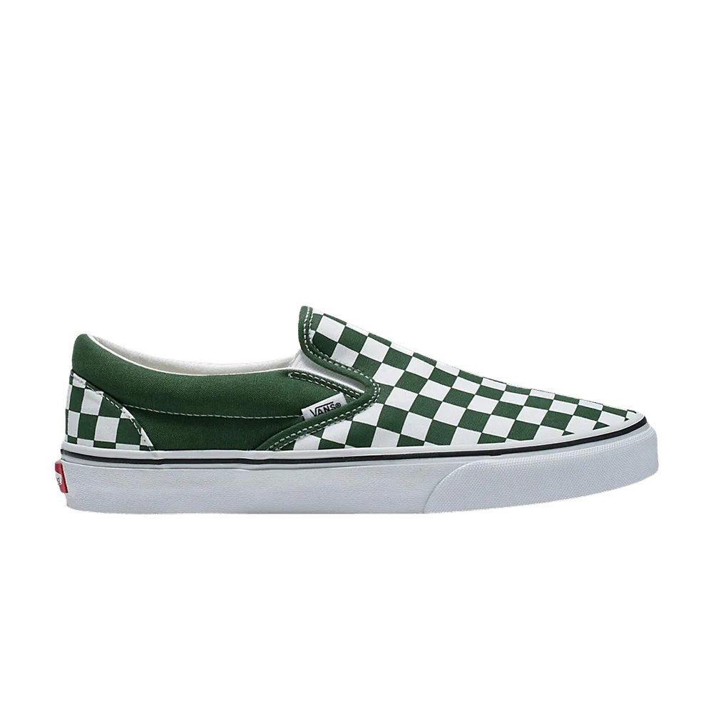 Kedy-Vans-Classic-Slip-On-Checkerboard-Green-1
