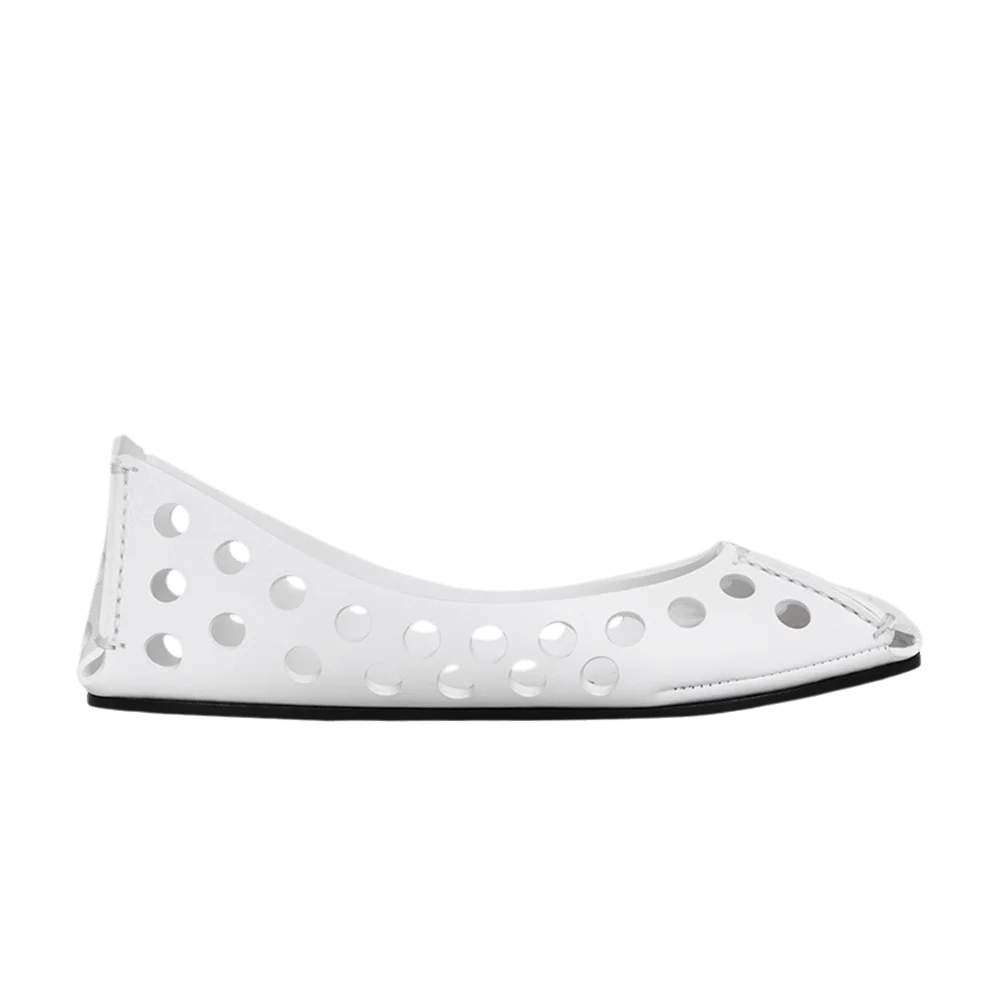 Krossovki-Alaia-Wmns-Perfo-Ballet-Flat-White