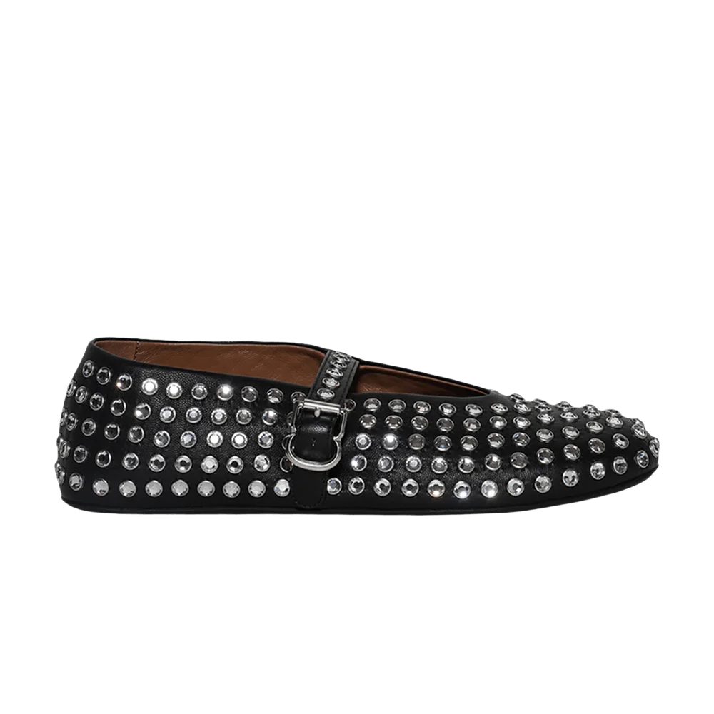 Krossovki-Alaia-Wmns-Rhinestone-Ballet-Flat-Black