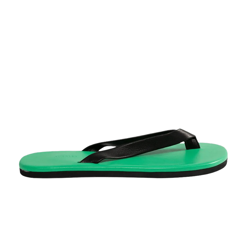 Krossovki-Auralee-Soft-Leather-Flip-Flop-Green-Black