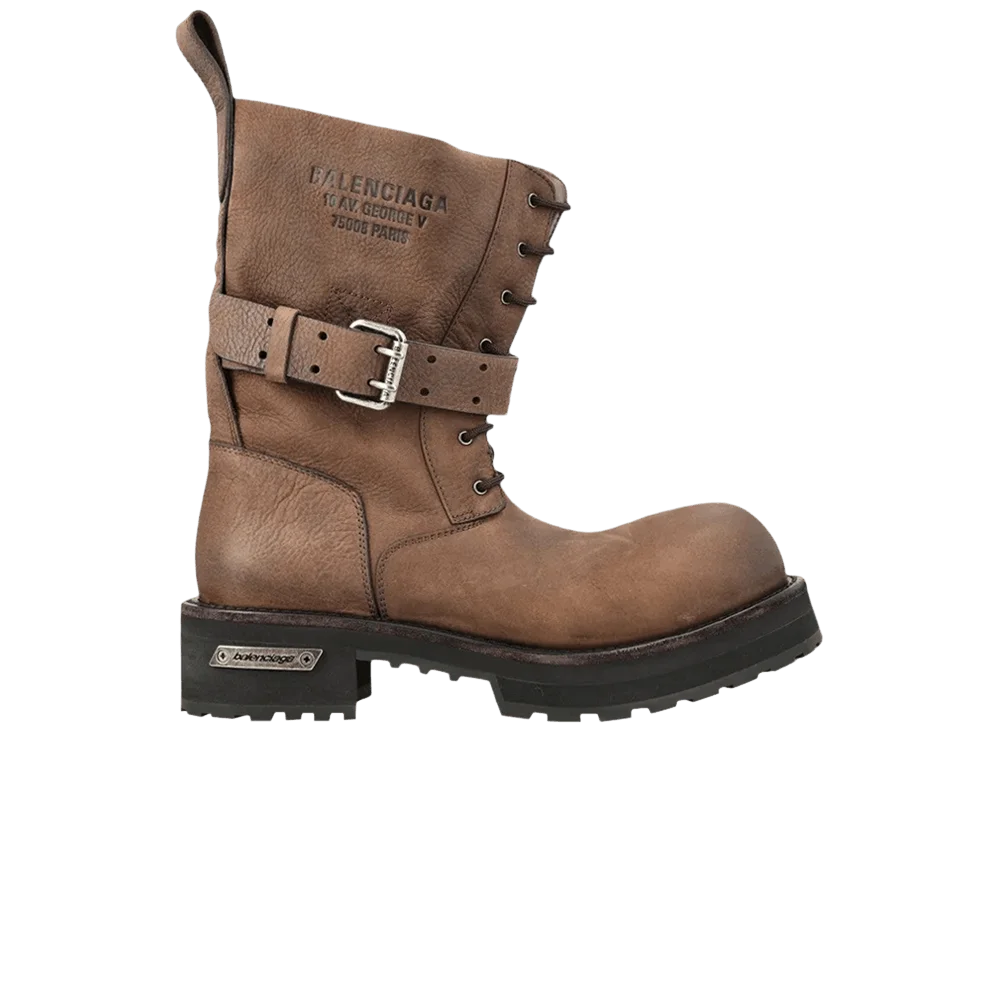Krossovki-Balenciaga-Laceup-Venom-Bootie-Brown-Silver