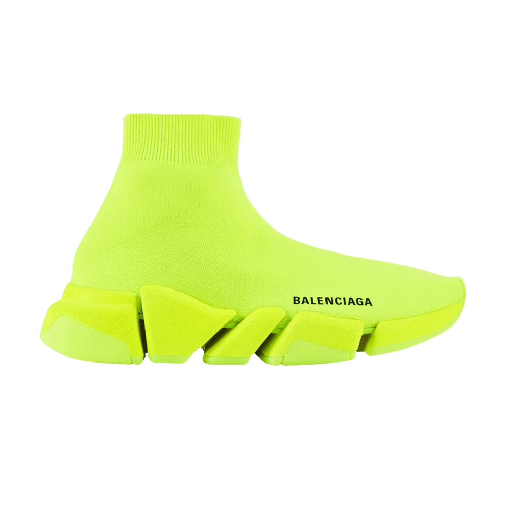 Krossovki-Balenciaga-Wmns-Speed-2-Trainer-Knit-Fluo-Yellow