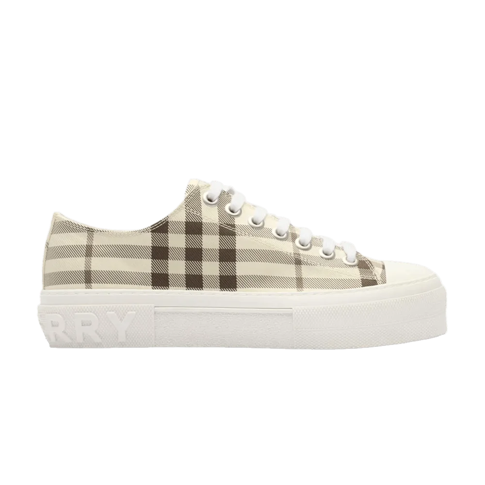 Krossovki-Burberry-Wmns-Training-Jack-Check-Sneaker-Light-Beige