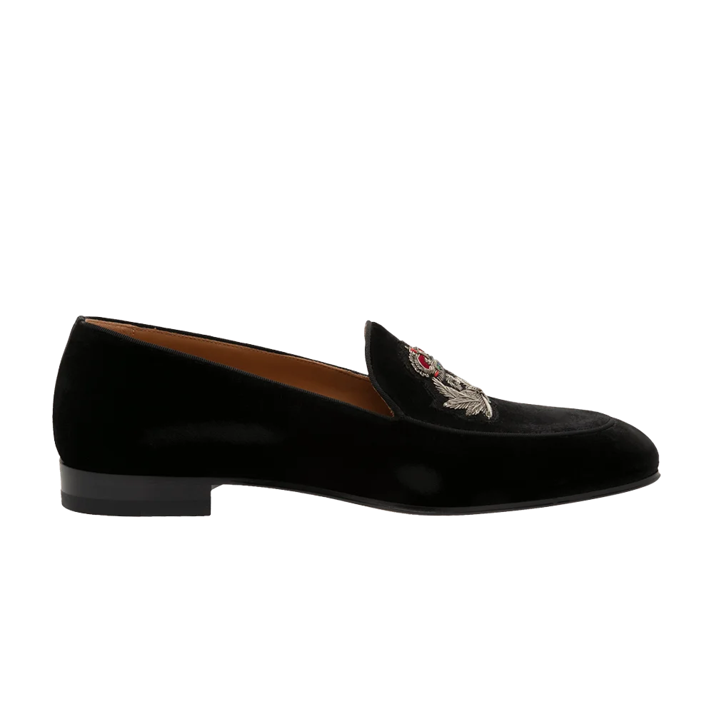 Krossovki-Christian-Louboutin-Crest-On-The-Nile-Flat-Velvet-Black