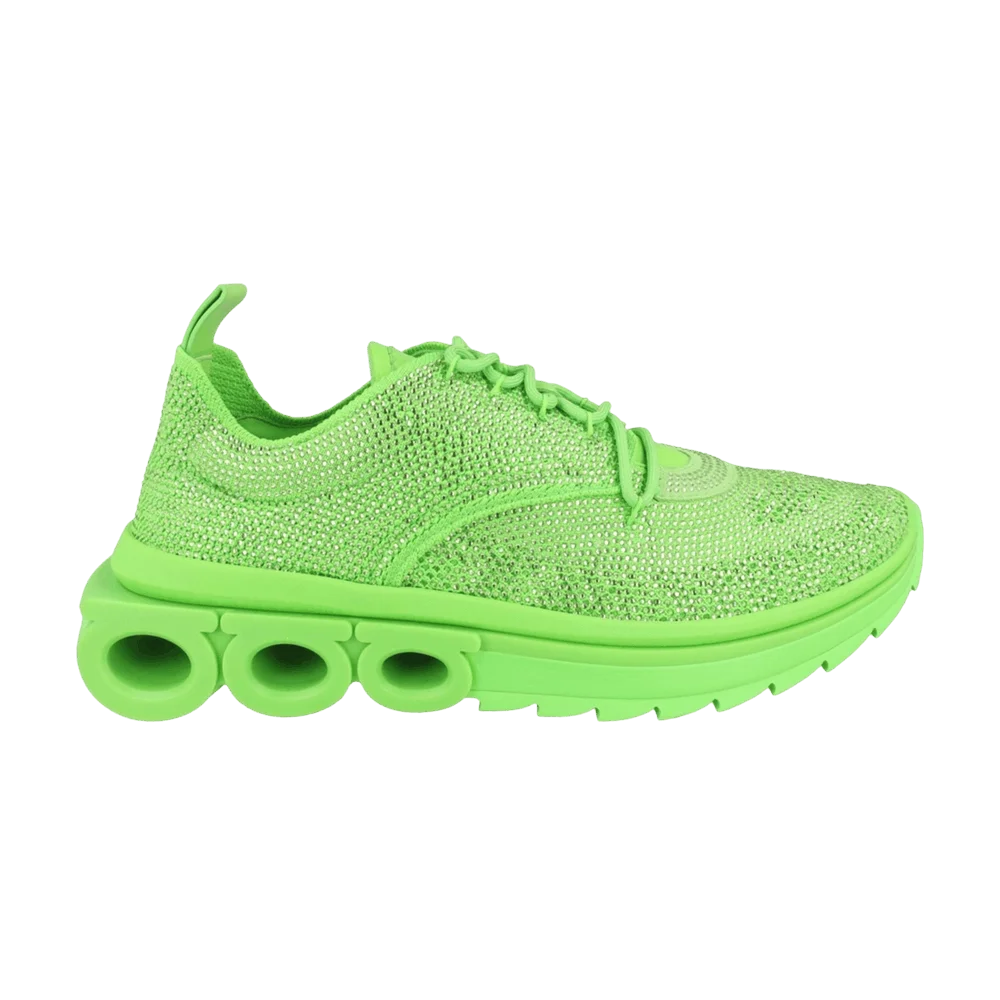 Krossovki-Ferragamo-Gancini-Knit-Low-Top-Sneaker-Green