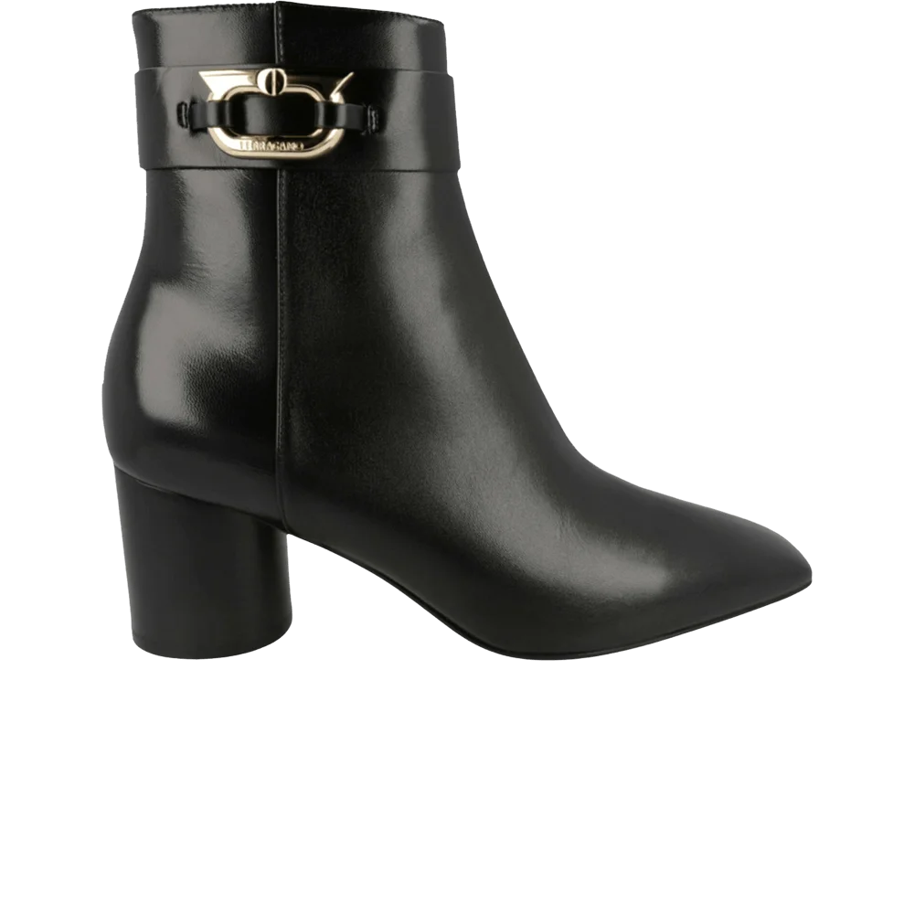 Krossovki-Ferragamo-Wmns-Placida-Leather-Bootie-Black