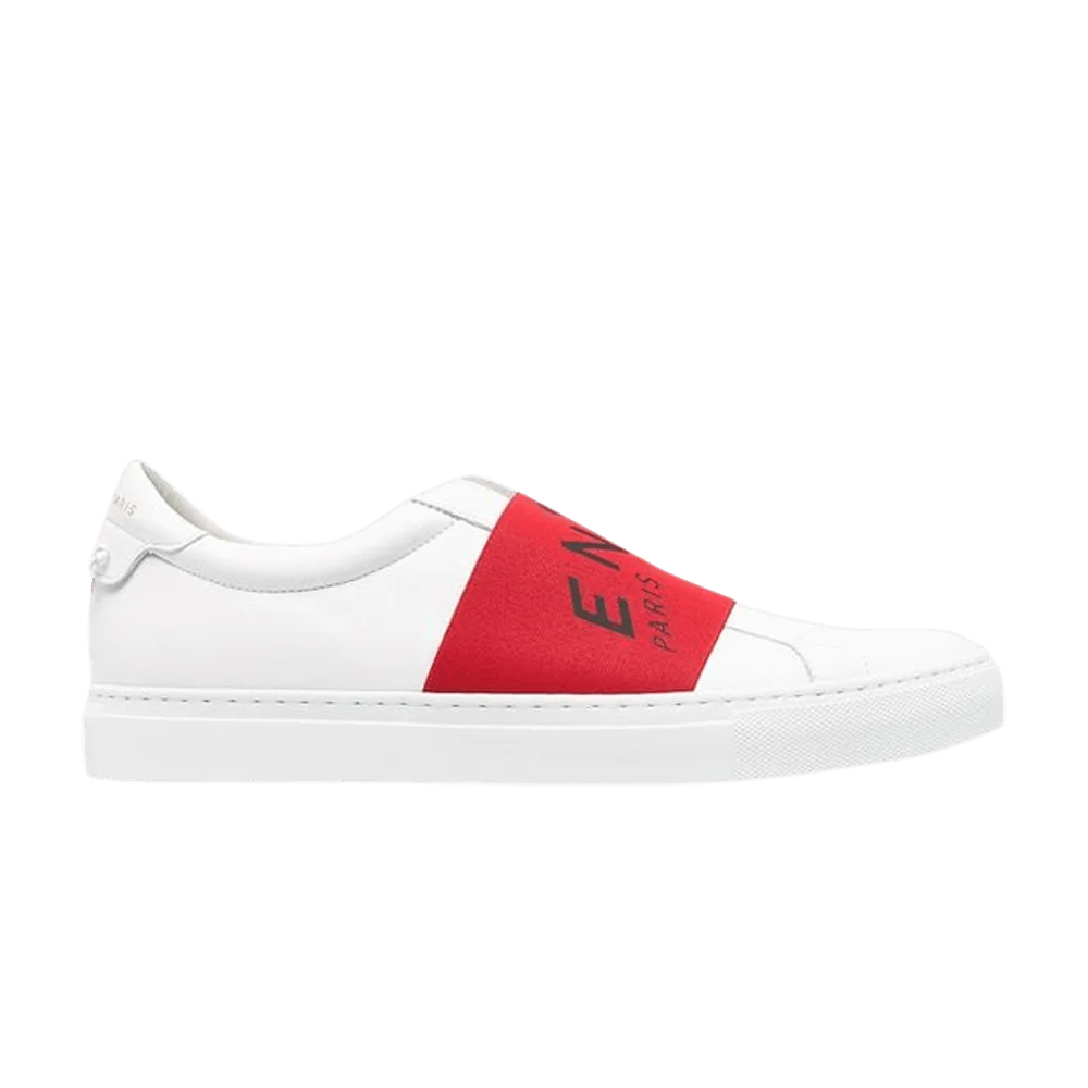 Krossovki-Givenchy-Strap-Leather-White-Red