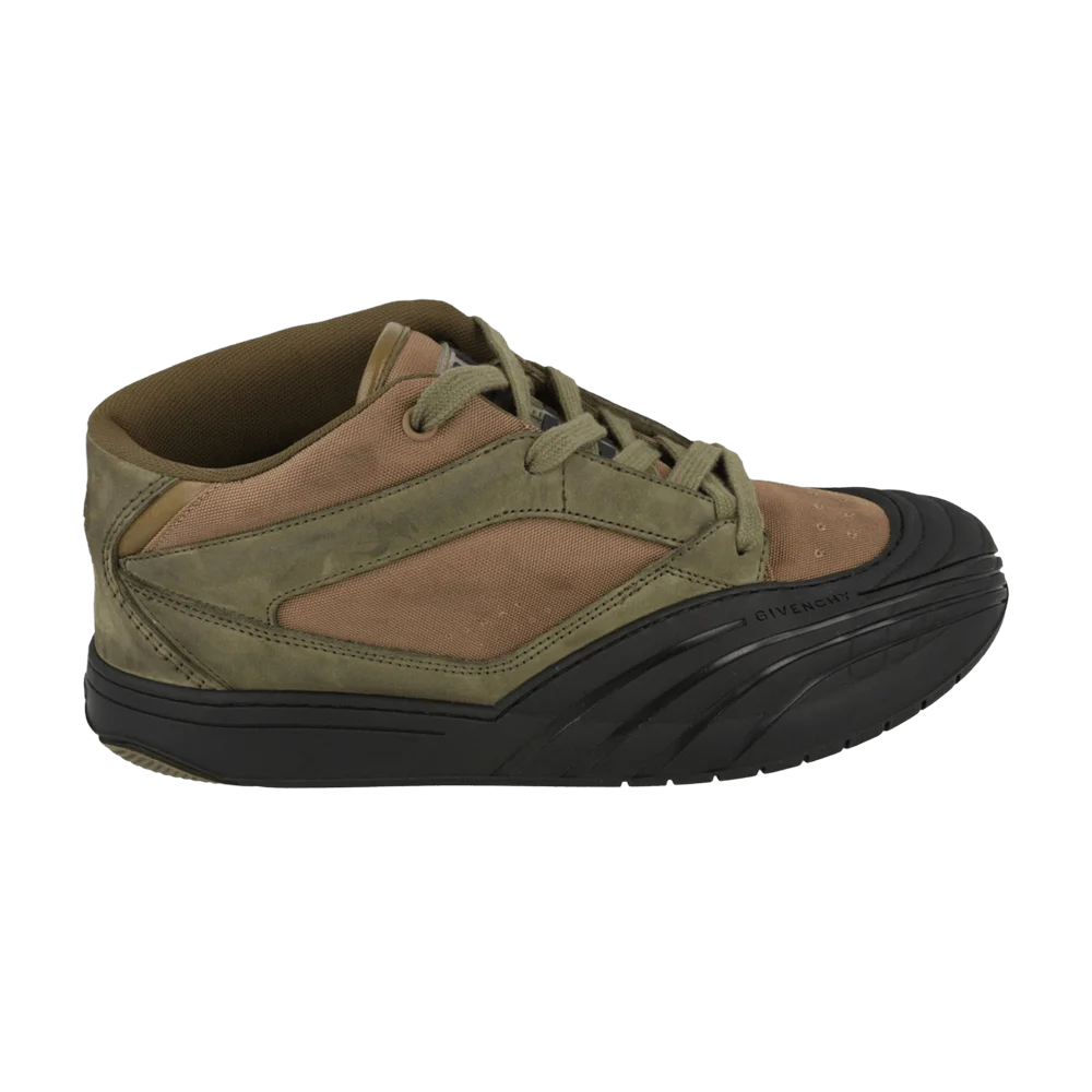 Krossovki-Givenchy-Suede-Trimmed-Mid-Sneaker-Green