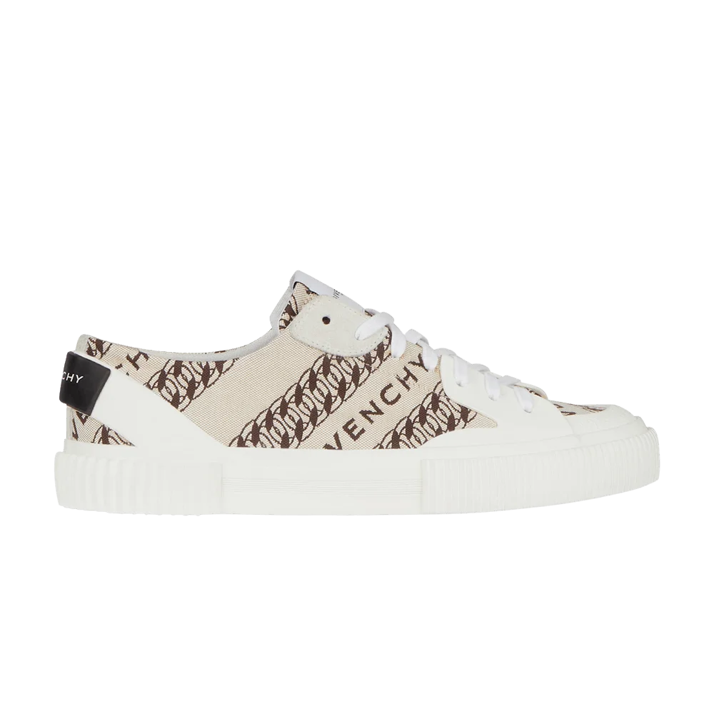 Krossovki-Givenchy-Wmns-Tennis-Light-Sneaker-Chain-Logo-Beige