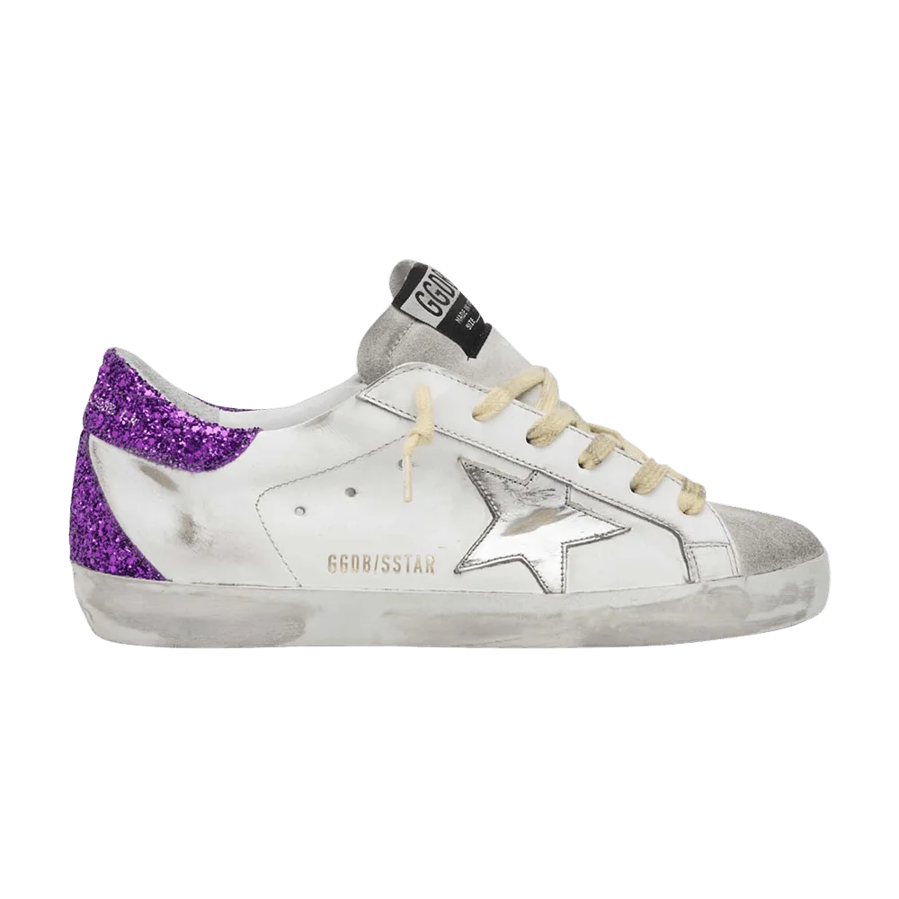 Krossovki-Golden-Goose-Wmns-Superstar-Glitter-White-Purple