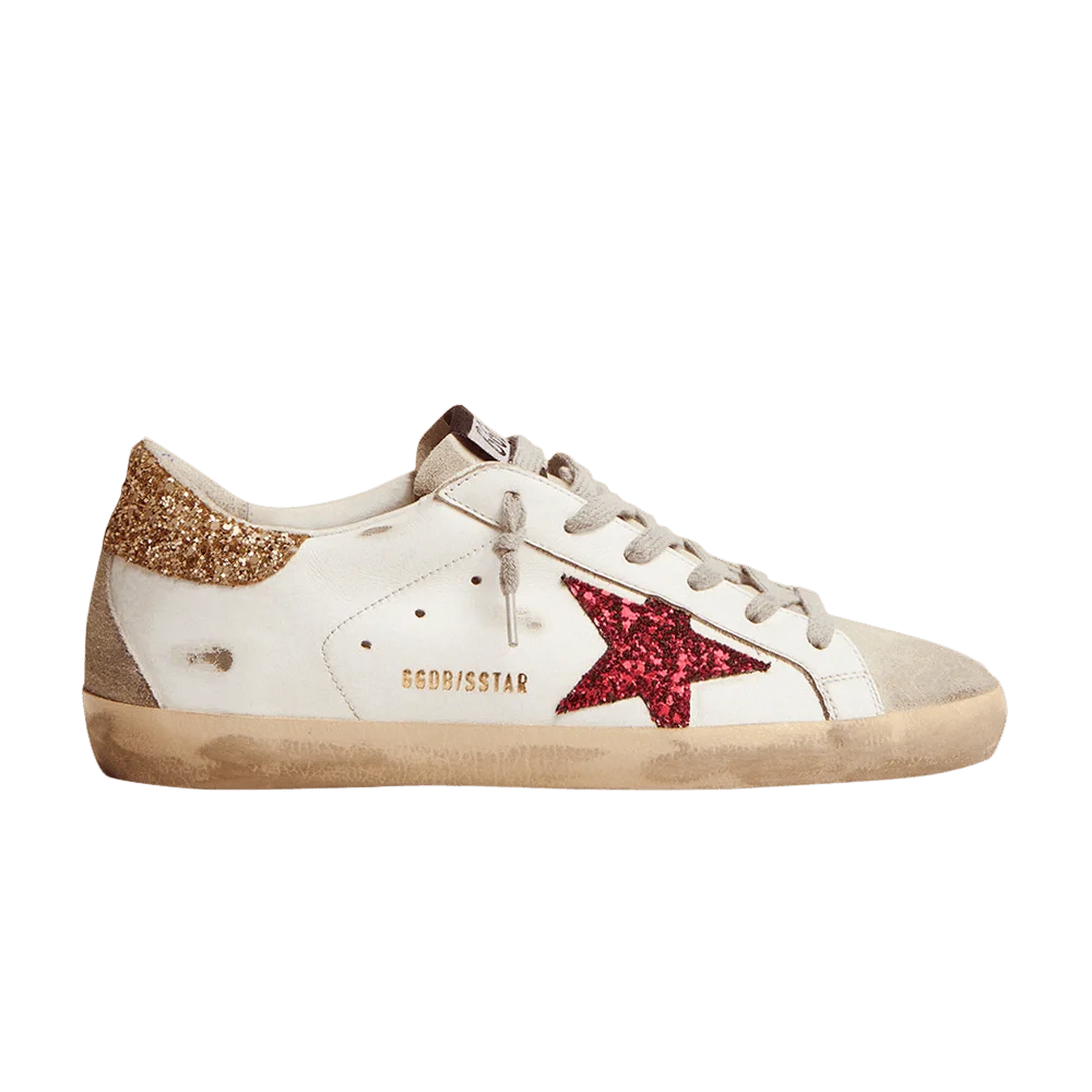Krossovki-Golden-Goose-Wmns-Superstar-White-Red-Gold-Glitter