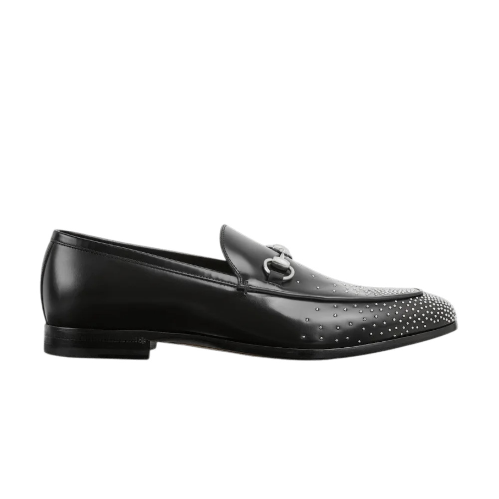 Krossovki-Gucci-Horsebit-Studded-Leather-Loafers-Black