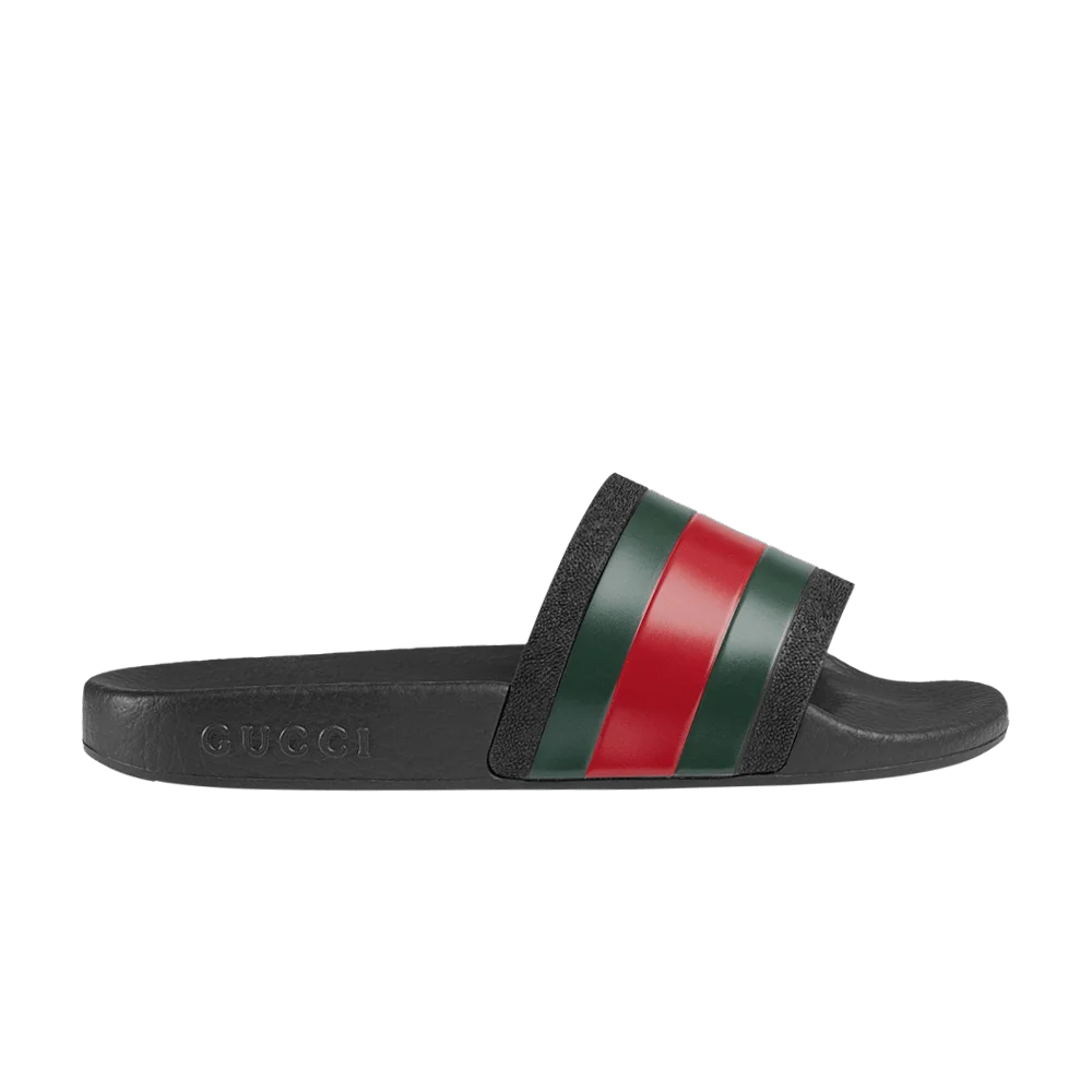 Krossovki-Gucci-Pursuit-72-Rubber-Slide-Kids-Black