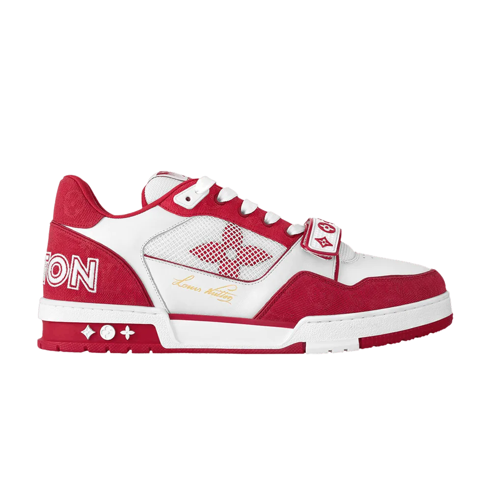 Krossovki-Louis-Vuitton-Trainer-Monogram-Denim-Red