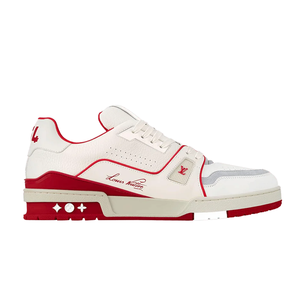 Krossovki-Louis-Vuitton-Trainer-White-Red