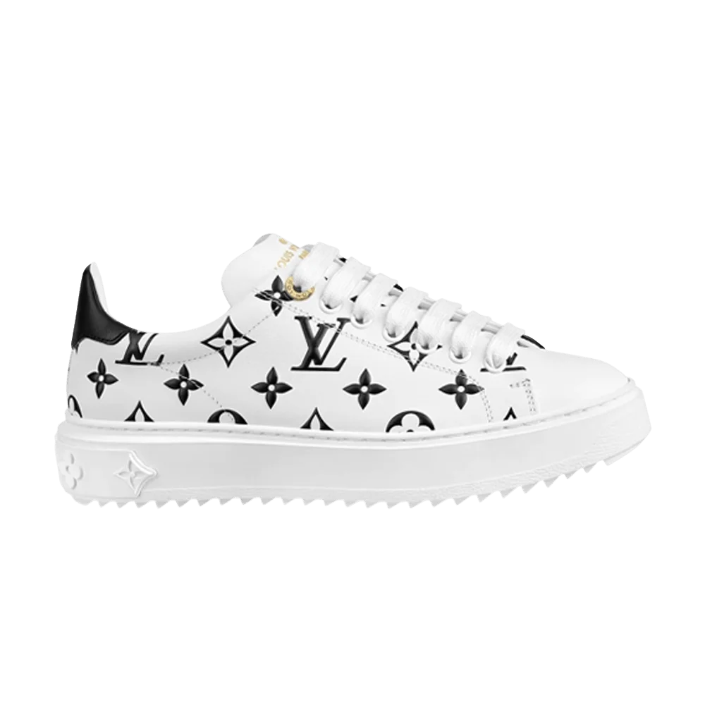 Krossovki-Louis-Vuitton-Wmns-Time-Out-Sneaker-White-Black-Monogram