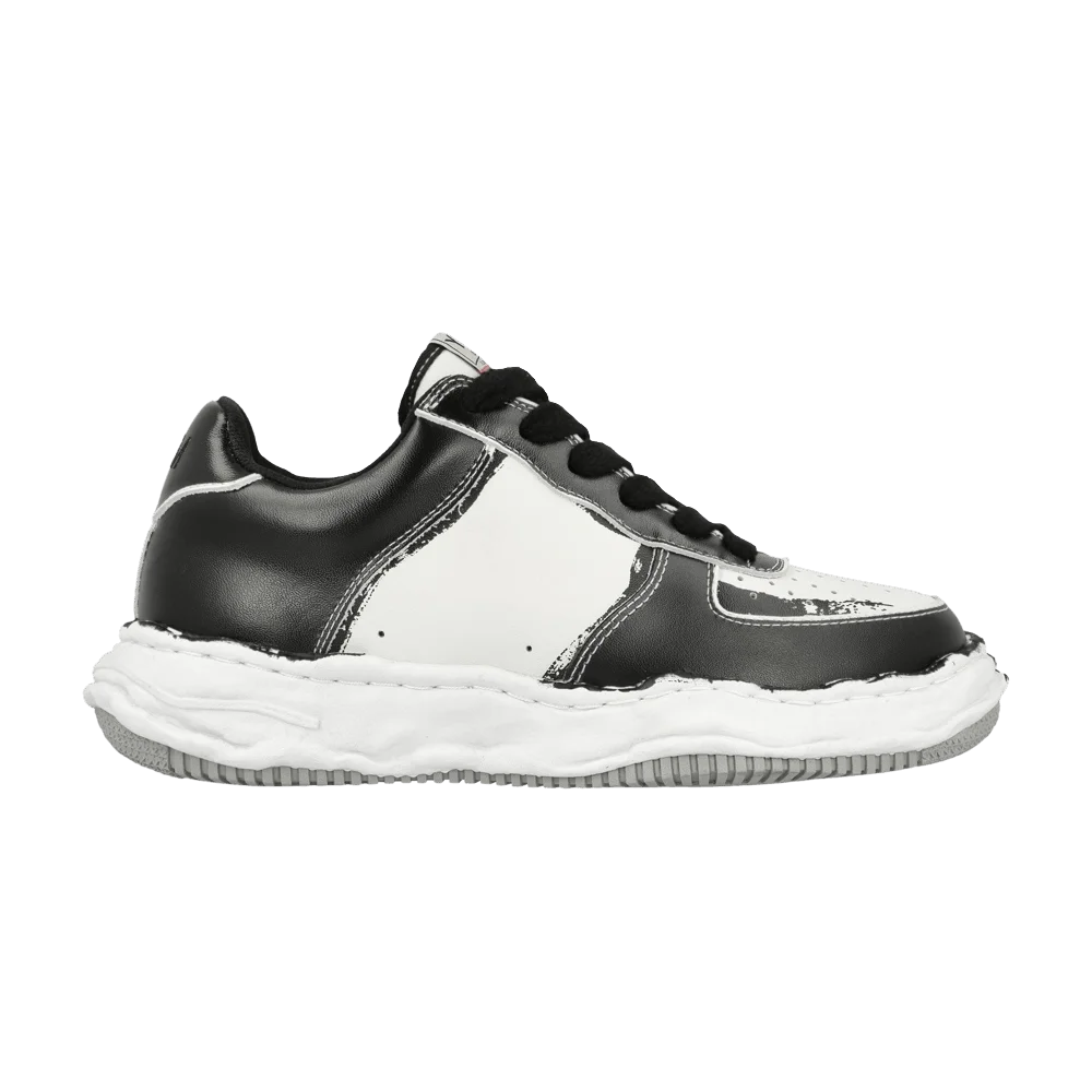 Krossovki-Maison-Mihara-Yasuhiro-Wayne-OG-Sole-Printed-Leather-Low-Black-White