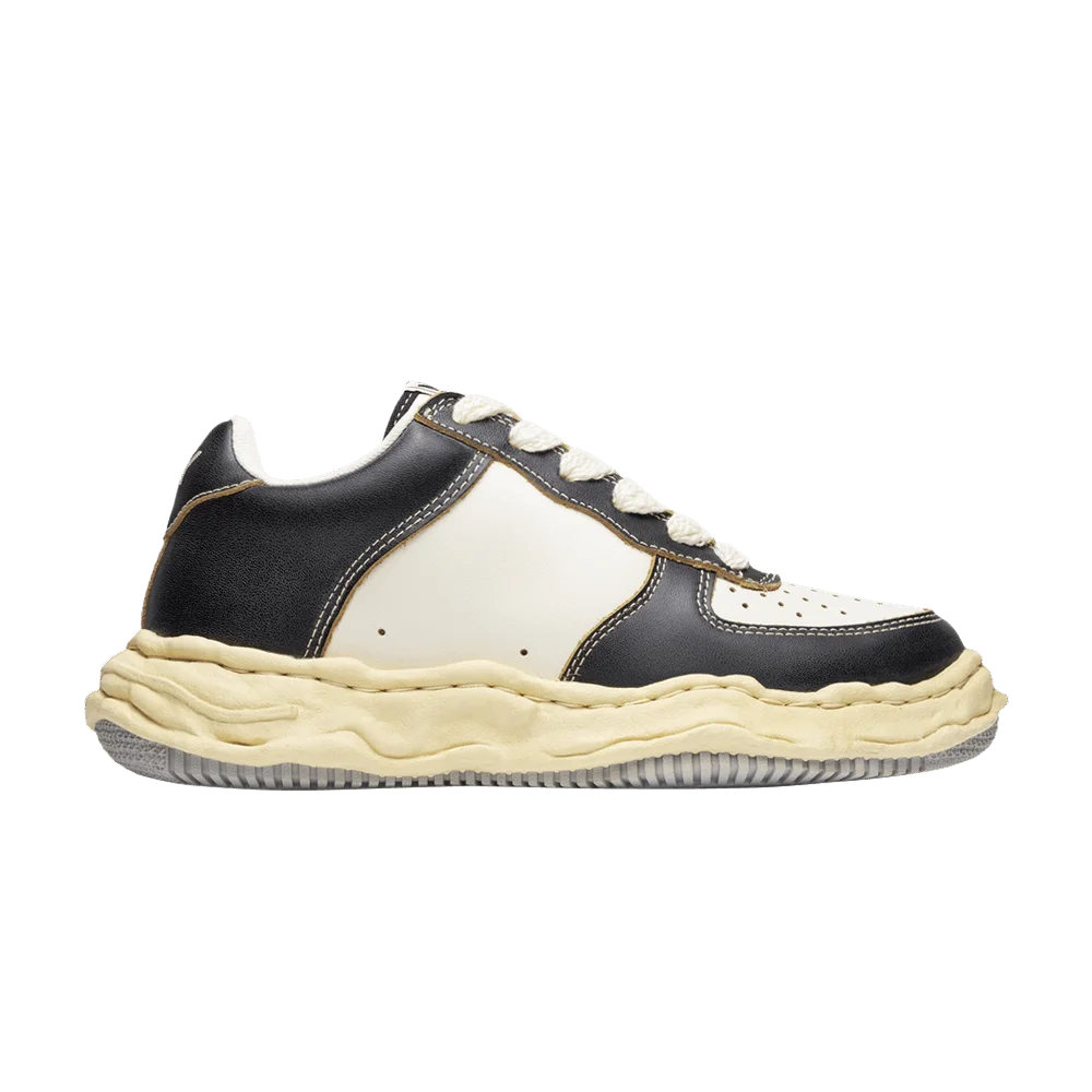 Krossovki-Maison-Mihara-Yasuhiro-Wayne-OG-Sole-Vintage-Leather-Low-Black-White