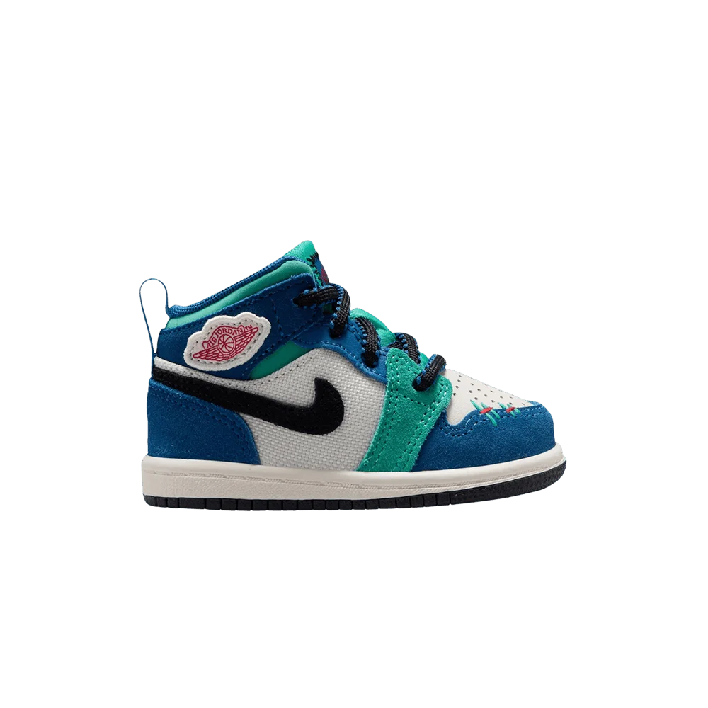Krossovki-Nike-Air-Jordan-1-Mid-SE-TD-True-Blue-Kinetic-Green-Red