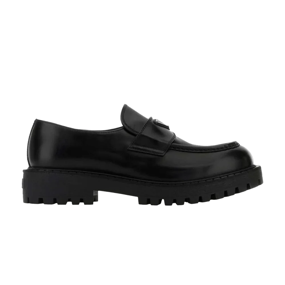 Krossovki-Prada-Logo-Plaque-Slip-On-Loafer-Black