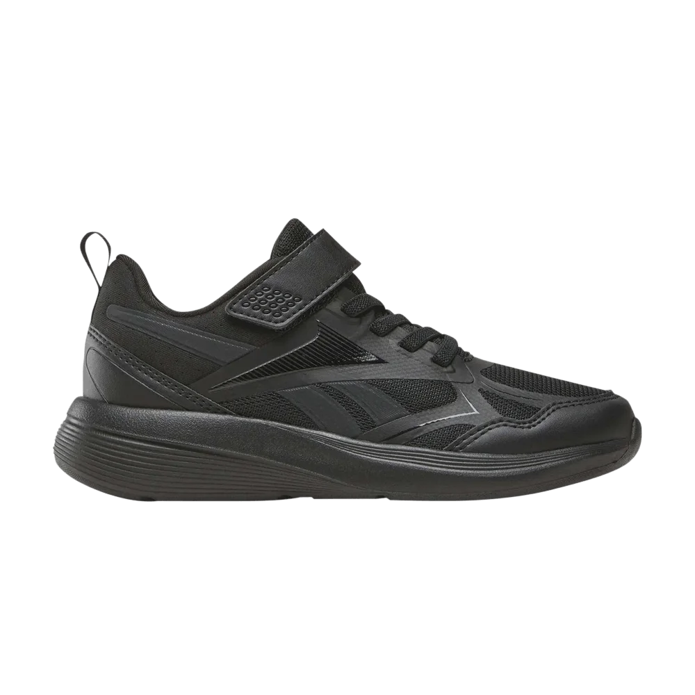 Krossovki-Reebok-Rush-Runner-6.0-Elastic-Lace-Top-Strap-Little-Kid-Triple-Black