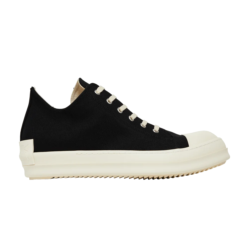 Krossovki-Rick-Owens-DRKSHDW-Fogachine-Cotton-Denim-Low-Black-Milk