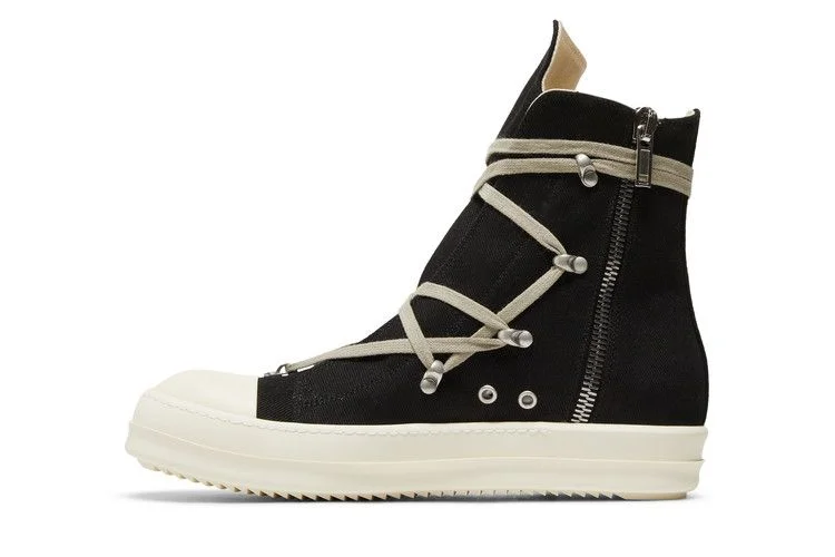 Krossovki-Rick-Owens-DRKSHDW-Strobe-Cotton-Denim-Hexa-High-Black-Milk-2