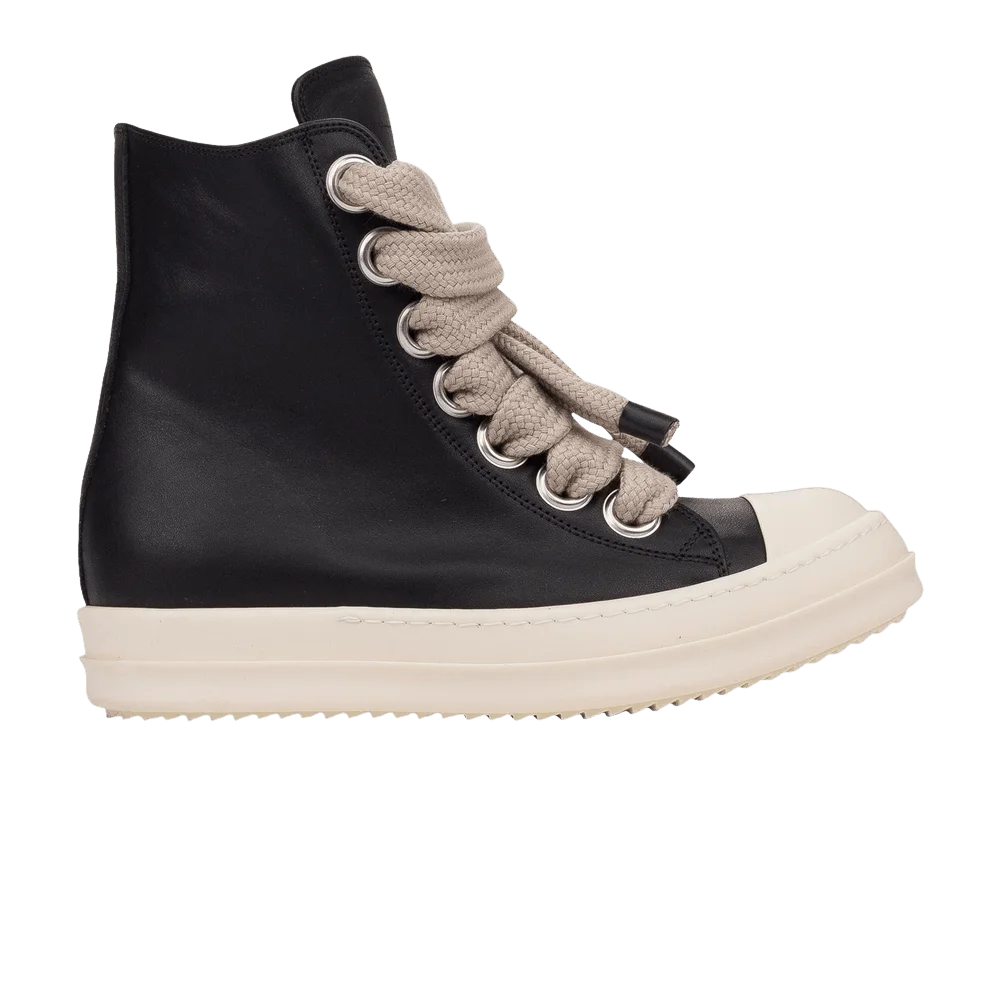 Krossovki-Rick-Owens-Wmns-Jumbo-Laced-Low-Black-Milk