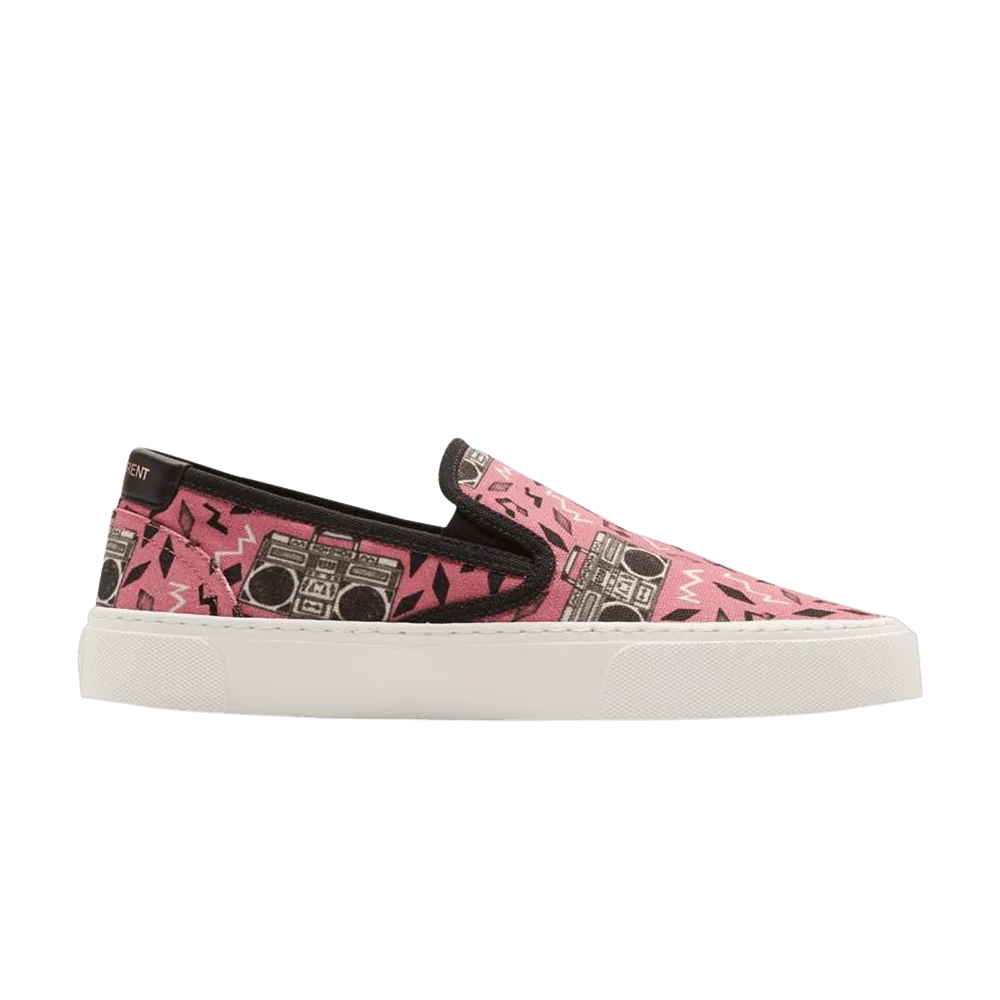 Krossovki-Saint-Laurent-Venice-Slip-On-Radio-Print