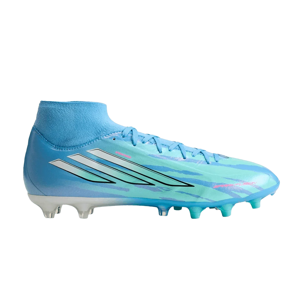Krossovki-Trinity-Rodman-x-adidas-Wmns-F50-Sparkfusion-League-Mid-FG-Semi-Blue-Burst-Lucid-Pink