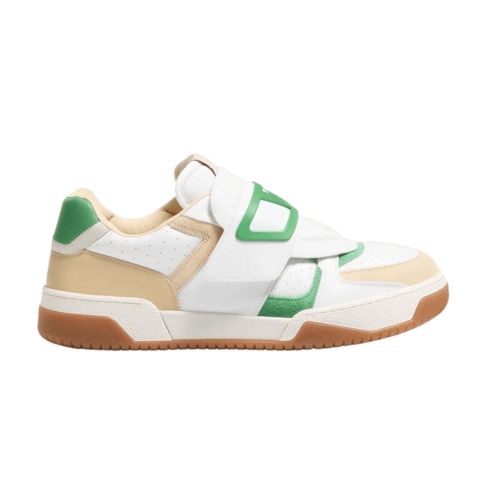 Krossovki-Valentino-Garavani-Joie-De-Jouer-Low-White-Shell-Green