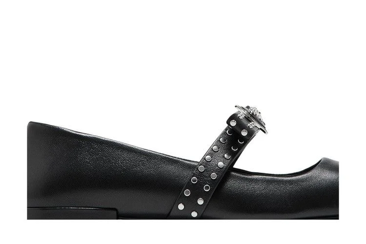 Krossovki-Versace-Wmns-Gianni-Ribbon-Studded-Ballerinas-Black-1