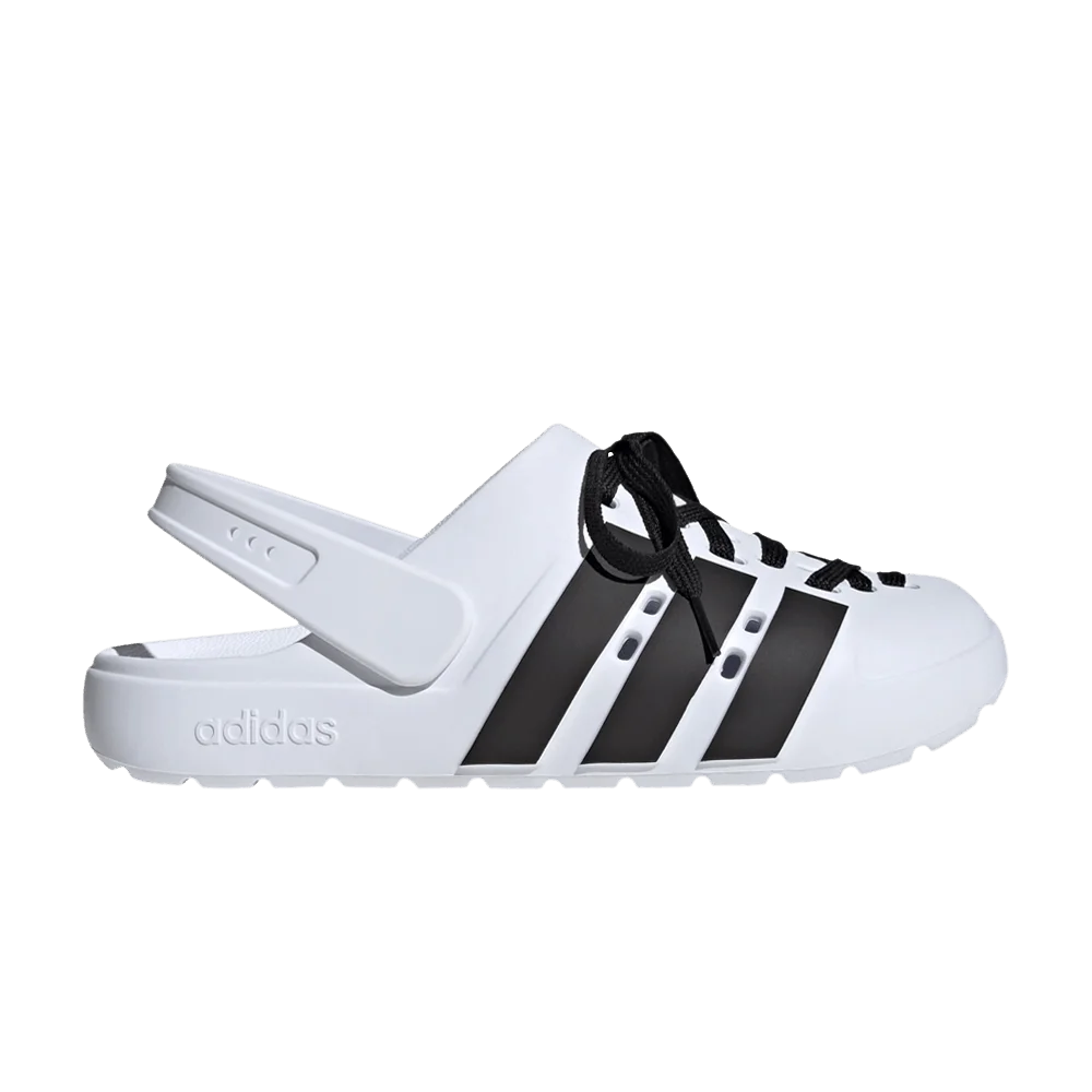 Sabo-adidas-Adilette-Clog-2.0-White-Black-Laces