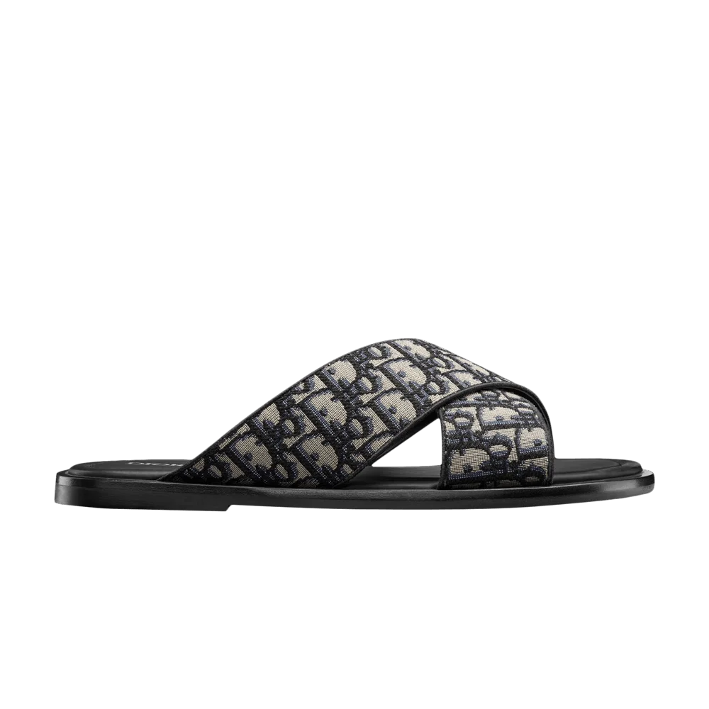 Sandalii-Dior-Alias-Sandal-Dior-Oblique-Beige-Black
