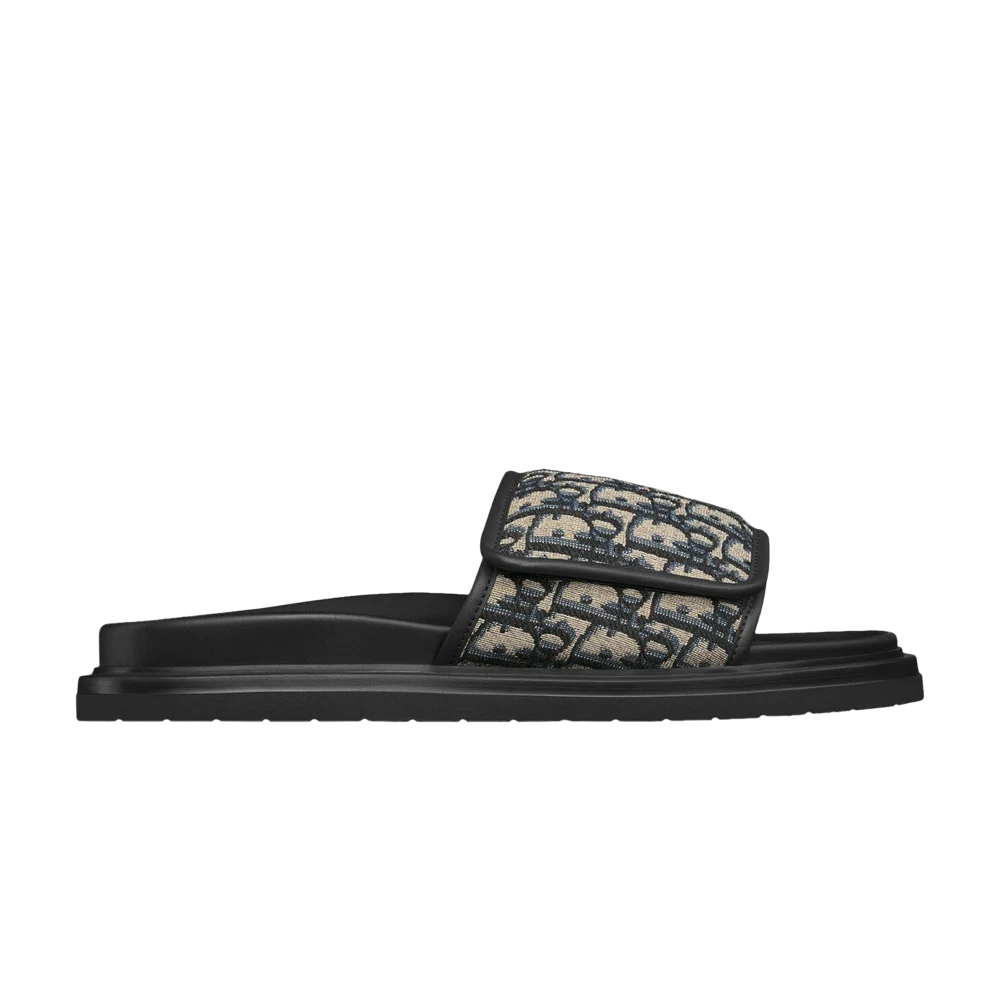 Sandalii-Dior-Aqua-Sandal-Dior-Oblique-Black-Beige