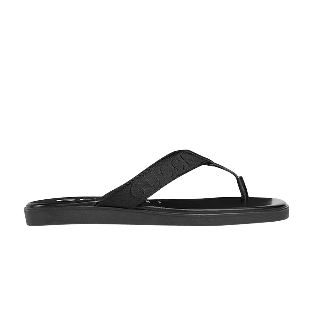 Sandalii-Gucci-Thong-Sandal-Black