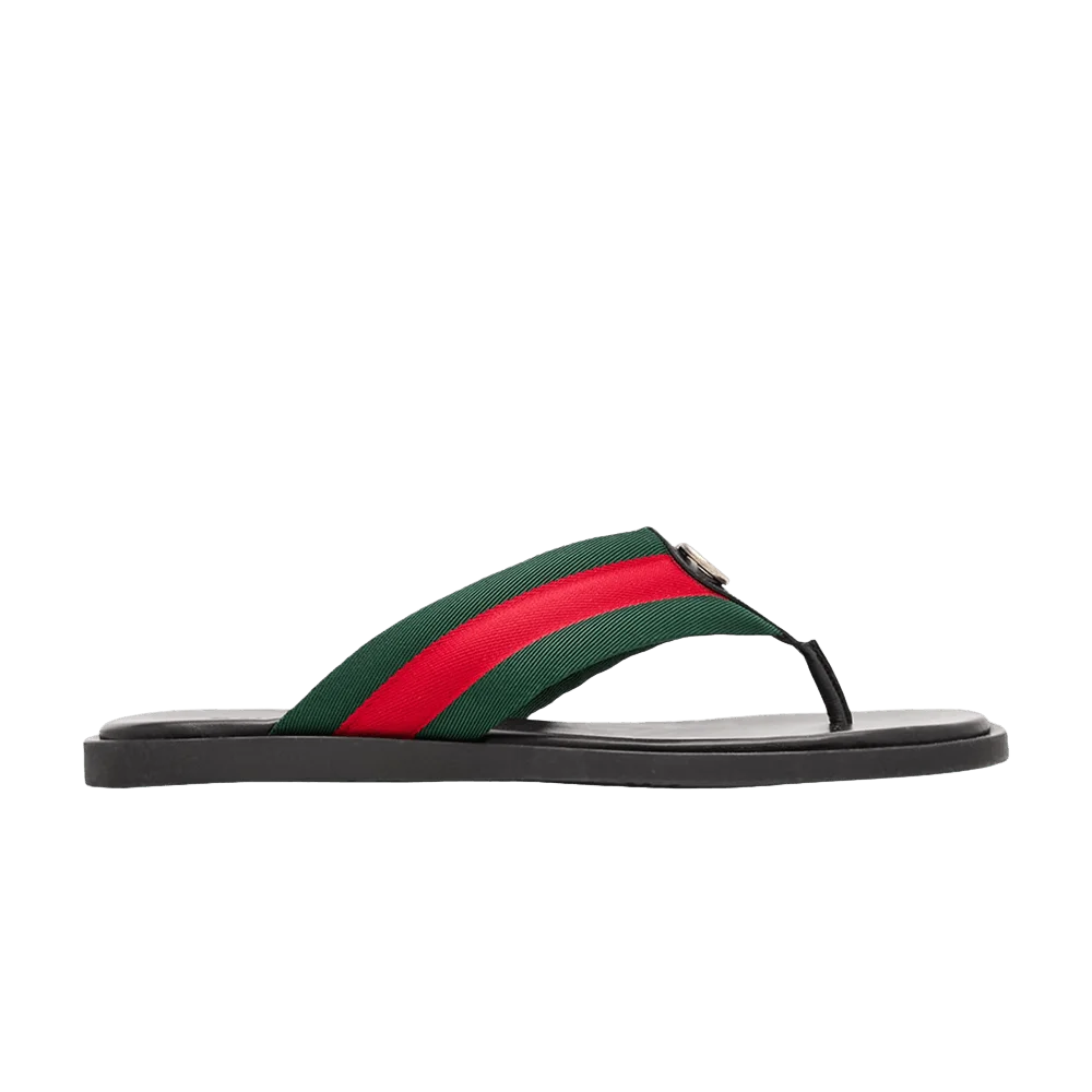Sandalii-Gucci-Thong-Sandal-With-Interlocking-G-Web-Black