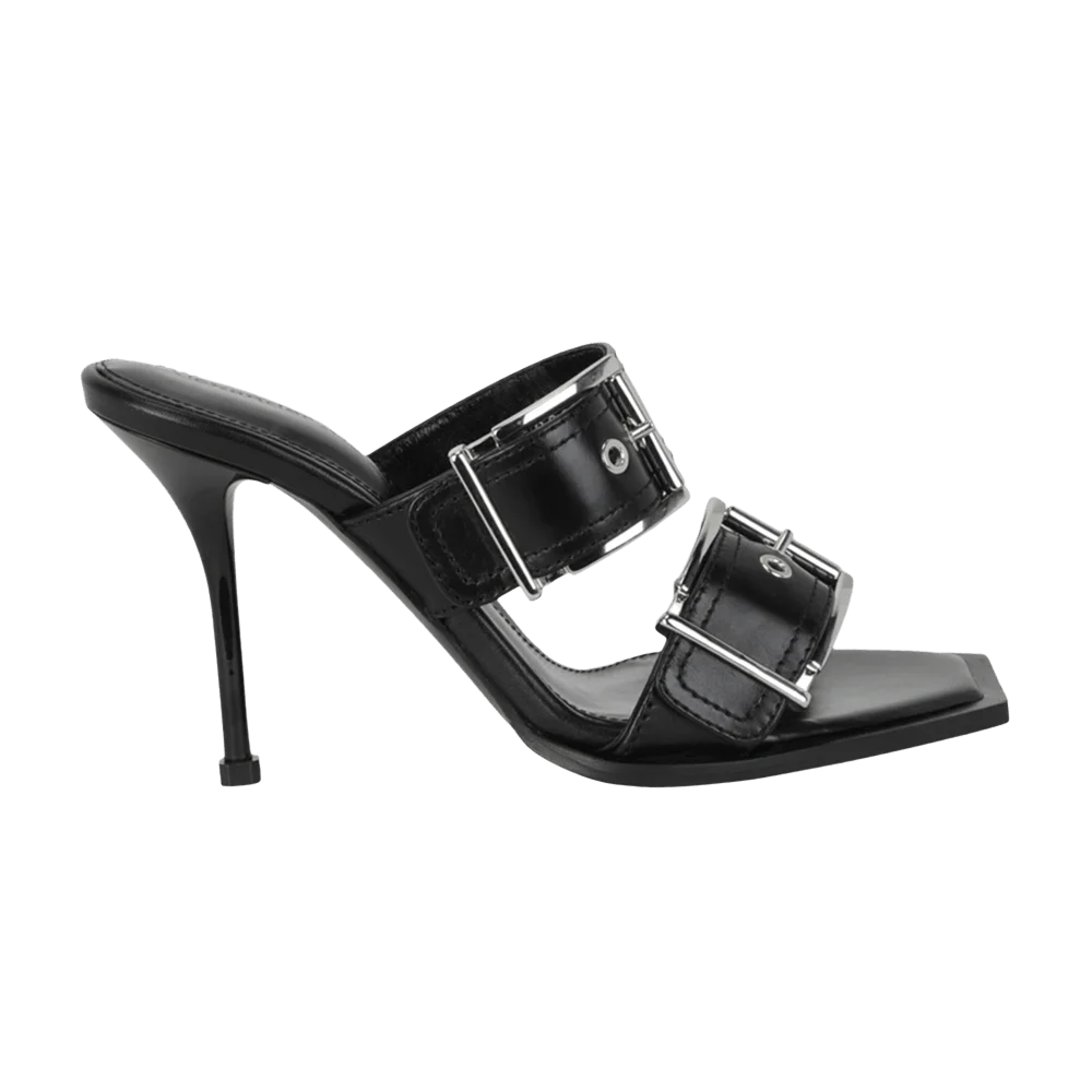 Tapochki-Alexander-McQueen-Wmns-Double-Buckle-Punk-Mule-Black-Silver