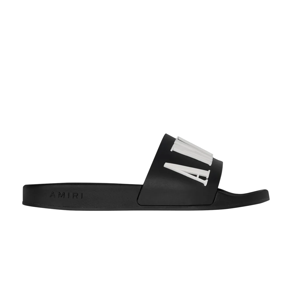 Tapochki-Amiri-Wmns-Logo-Pool-Slide-Black-White