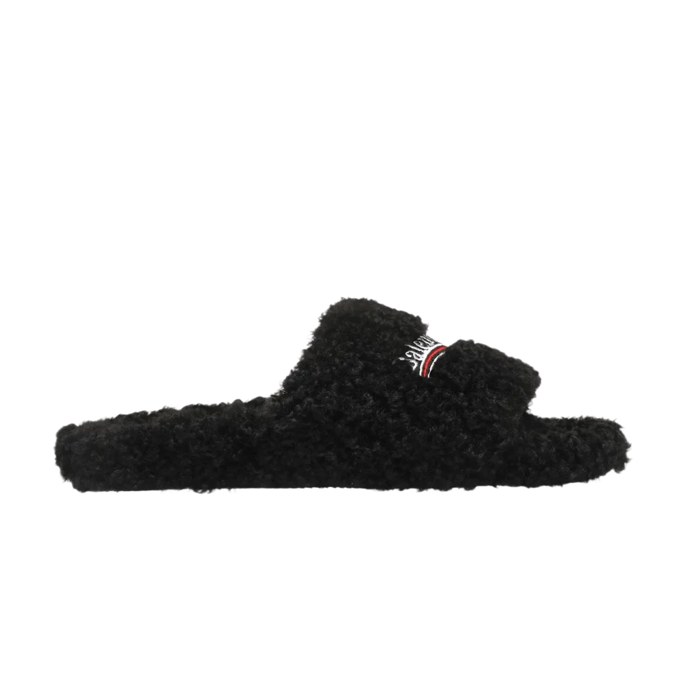 Tapochki-Balenciaga-Furry-Slide-Black