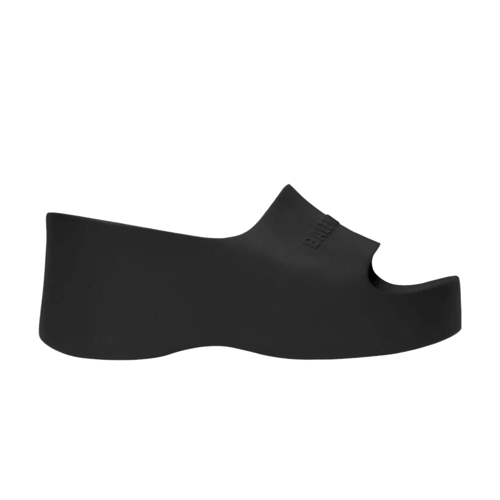 Tapochki-Balenciaga-Wmns-Chunky-Wedge-Slide-Black-Rubber
