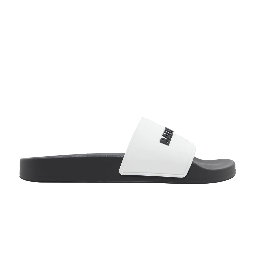 Tapochki-Balenciaga-Wmns-Pool-Slides-White-Black